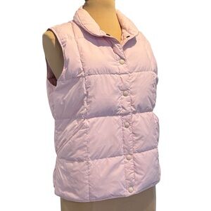 Land’s End pink down puffer vest size small